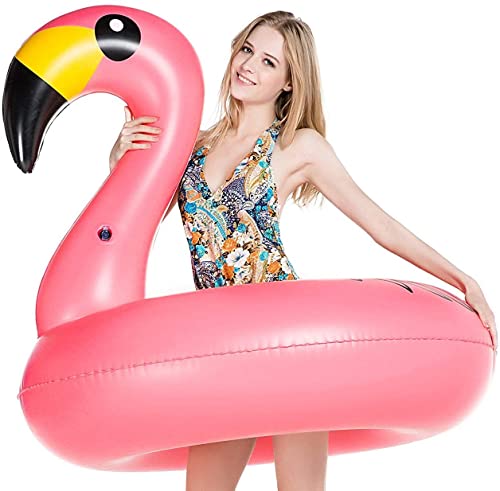 Inflatable Unicorn Flamingo Pool Floats - Jasonwell 2 Pack Pool Floaties Inflatables Rafts for Swimming Pool Tubes for Floating Lake Beach Floaty Swim Rings Pool Party Toys for Adults Kids