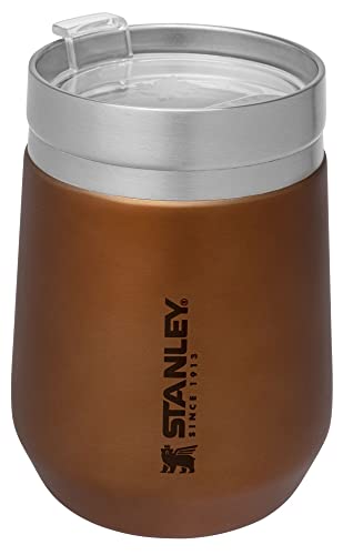 Stanley GO Everyday Wine Tumbler 10 oz | Press Fit Drink Through Lid | Beverage, Coffee, and Cocktail Cup | Insulated Stainless Steel Wine Glass | BPA-Free | Ash