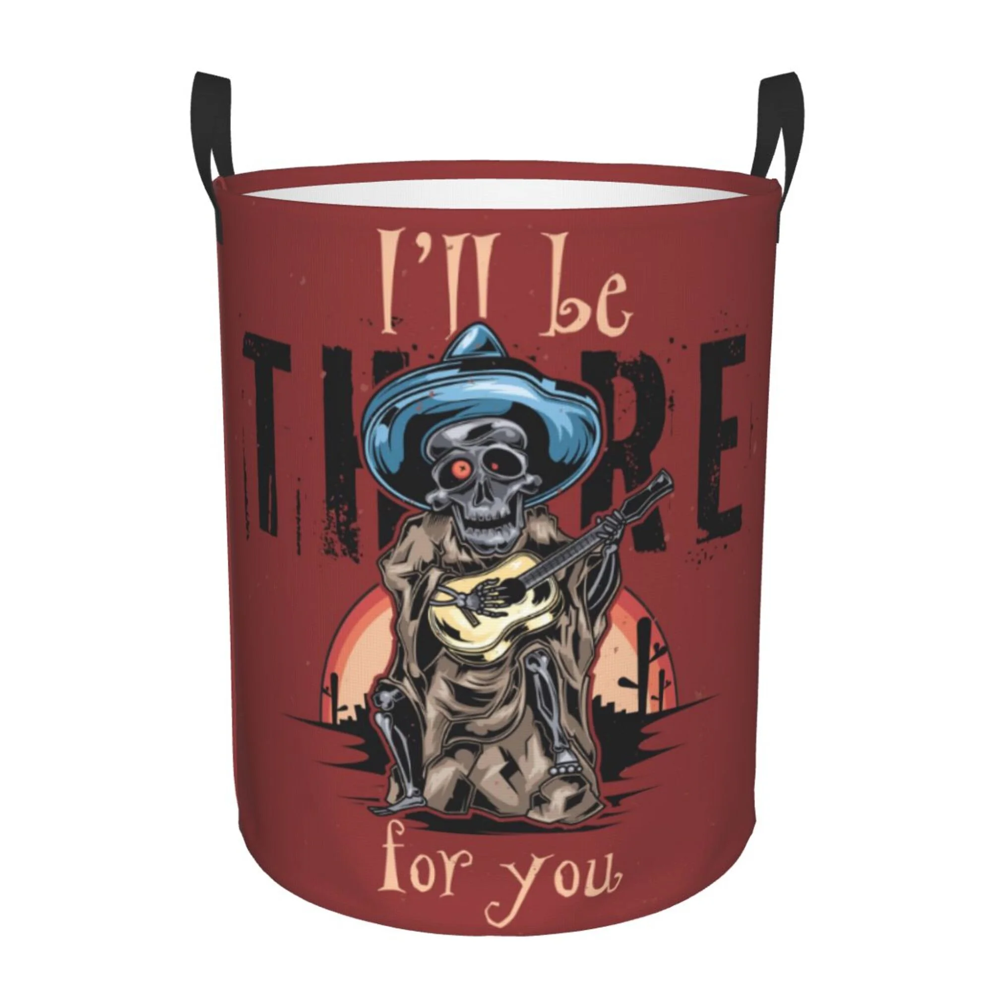 ZICANCN Laundry Basket Organizer, Mexican Skull Bones Dead Collapsible Hamper for Bathroom Bedroom Laundry Room, Medium Size