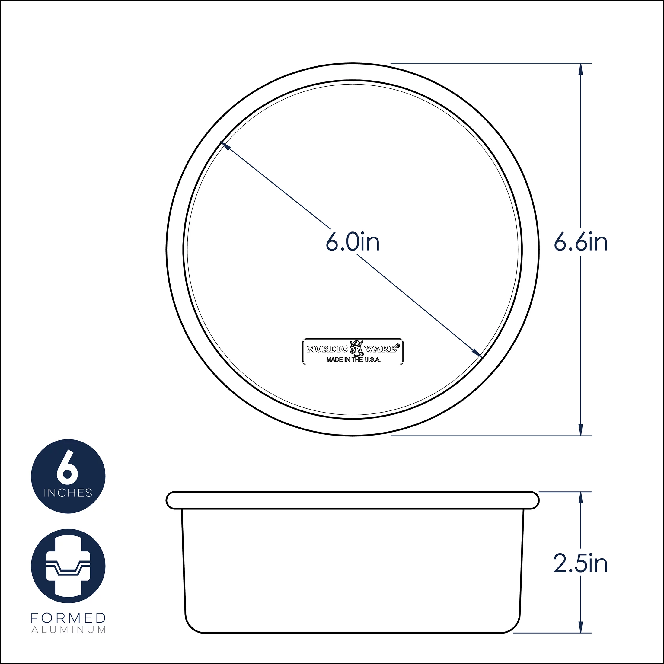 Nordic Ware 4pc Natural Aluminum Round Cake Pan Set, 10