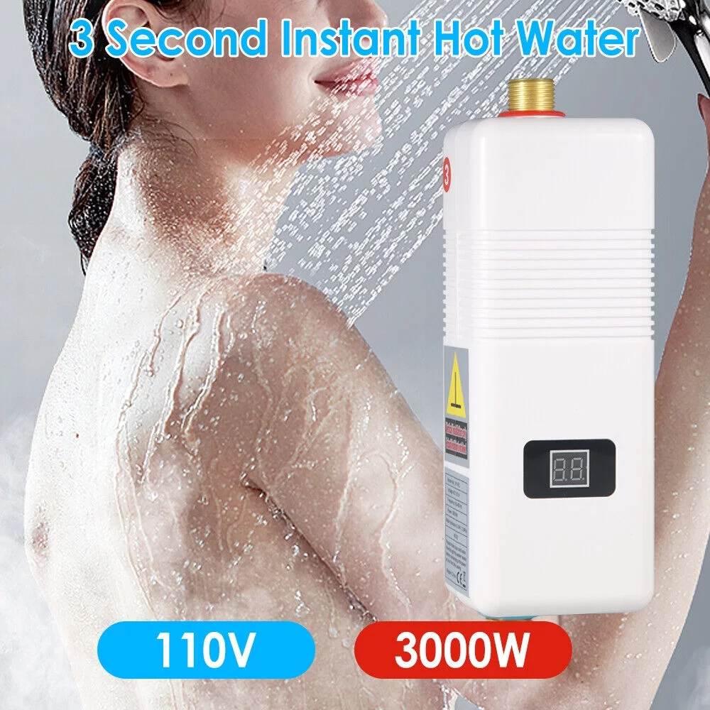 Upgrade Your Kitchen with JLLOM 110v 3000w Concealed Water Heater - Experience Instant Hot Water in Just 3 Seconds for a Seamless Cooking and Cleaning Experience