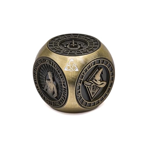 Rotating Metal Dice Set, 7-in-1 Polyhedral Tabletop RPG Accessories with Matte Finish,Spin-Action Design for Role-Playing Games (Matte Green)