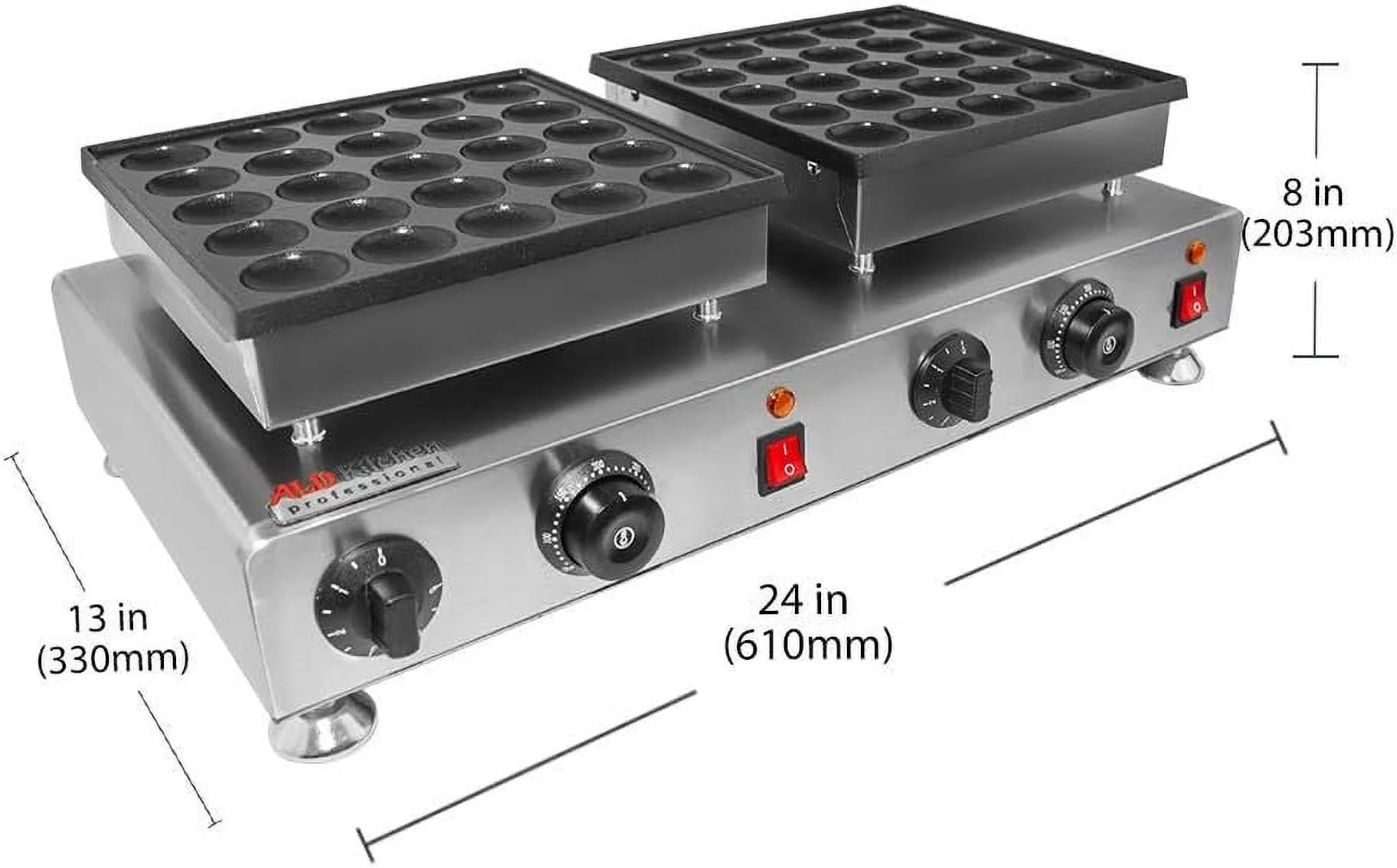 Mini Dutch Pancake Baker Maker 50-Hole Electric Mini Dutch Pancake Machine 1.8 Inches Automatic Poffertjes Grill 3-5 Minutes Nonstick For Home And Restaurants