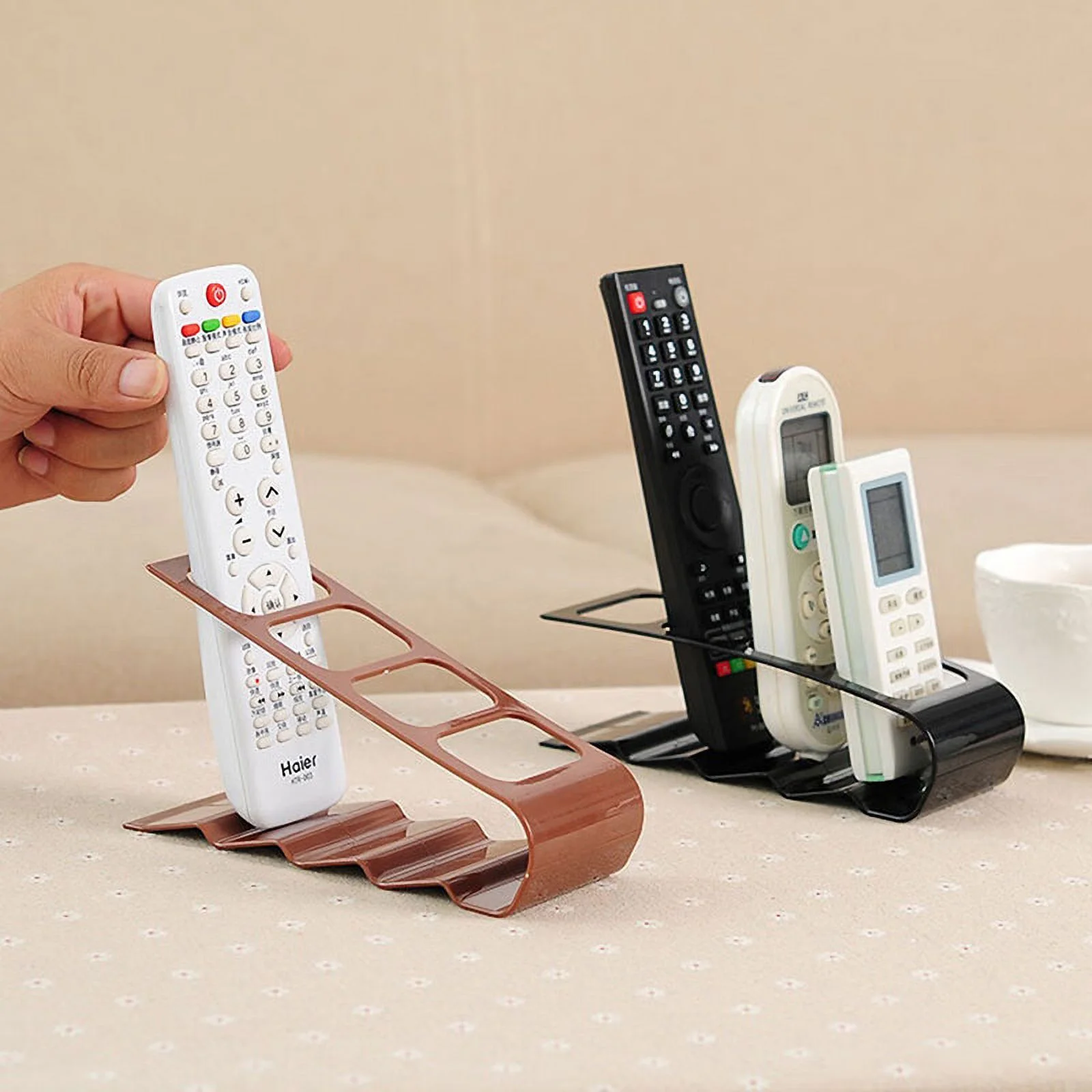 Ustorage 4 Section TV Remote Control Stand Holder Home Appliance Remote Control Storage Rack Desktop Bracket for Home Living Room Office