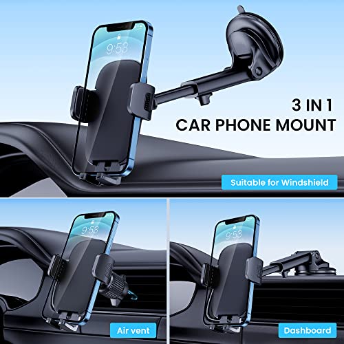 Qifutan Car Phone Holder Mount Phone Mount for Car Air Vent Universal Hands Free Automobile Cell Phone Holder Fit for iPhone Android Smartphone