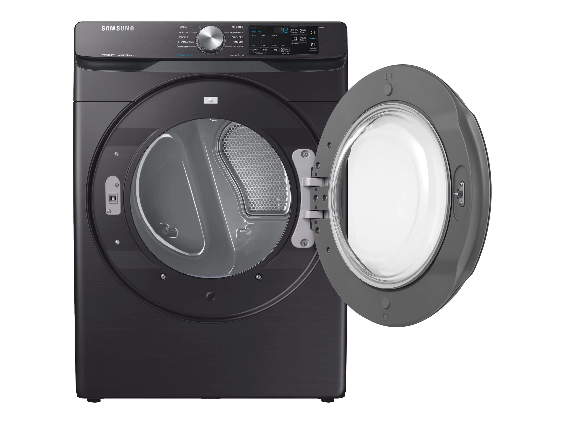 Samsung DVE45R6100V - Dryer - width: 27 in - depth: 31.5 in - height: 38.8 in - front loading - black stainless steel