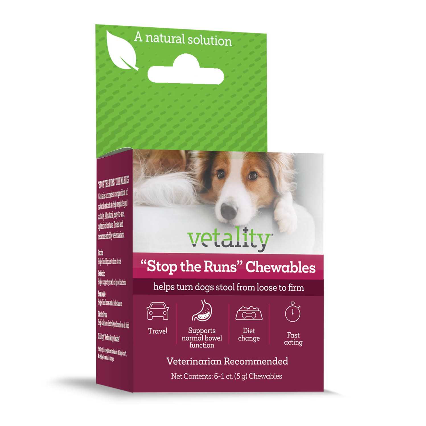 Vetality Stop the Runs Chewables for Dogs - Pet Supplies online store