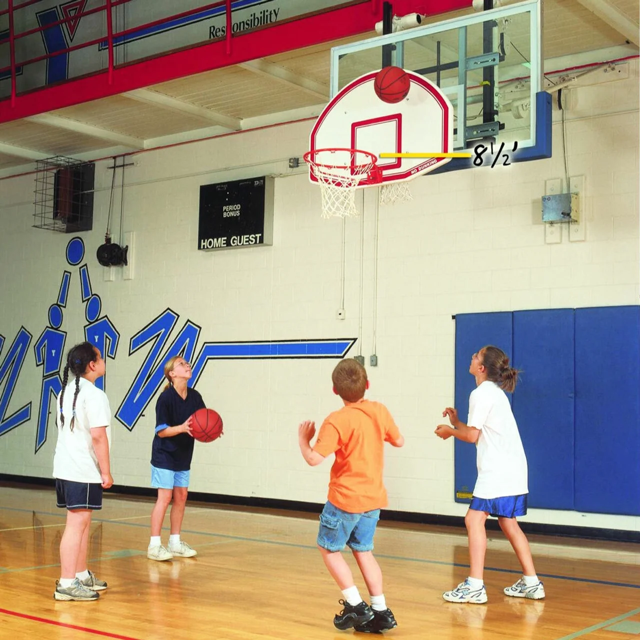 Bison 6-in-1 Adjustable Easy-Up Youth Basketball Goal