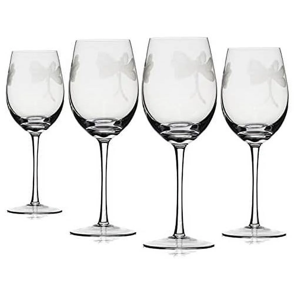 Dragonfly Wine Glasses For White And Red Wine, Water Or Whiskey, Each Glass Is Individually Sand Etched - Dragonfly Wine Glasses (Stemmed)