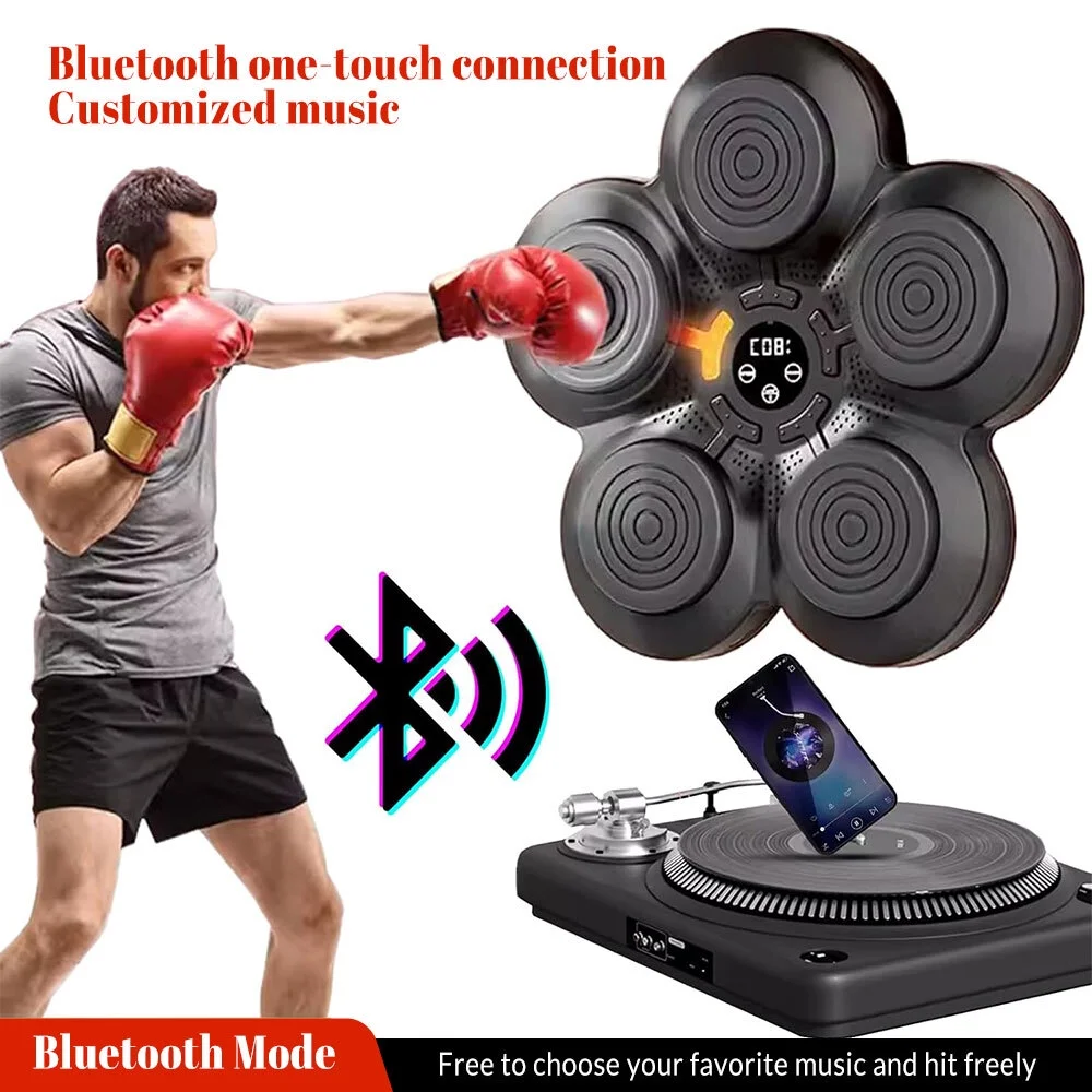 Music Boxing Machine,DFITO Smart Bluetooth Boxing Machine Wall Mounted, Boxing Training Punching Equipment, Home Workout Boxing Target Machine,Suitable for Adults