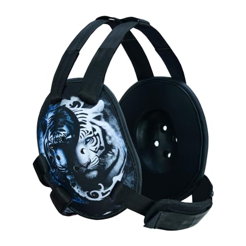 ROAR-INT BJJ Ear Guard New Easy to Adjust Design Wrestling Protective Headgear Wrestling Ear Guard MMA Jiu Jitsu (Tiger-Eagle)