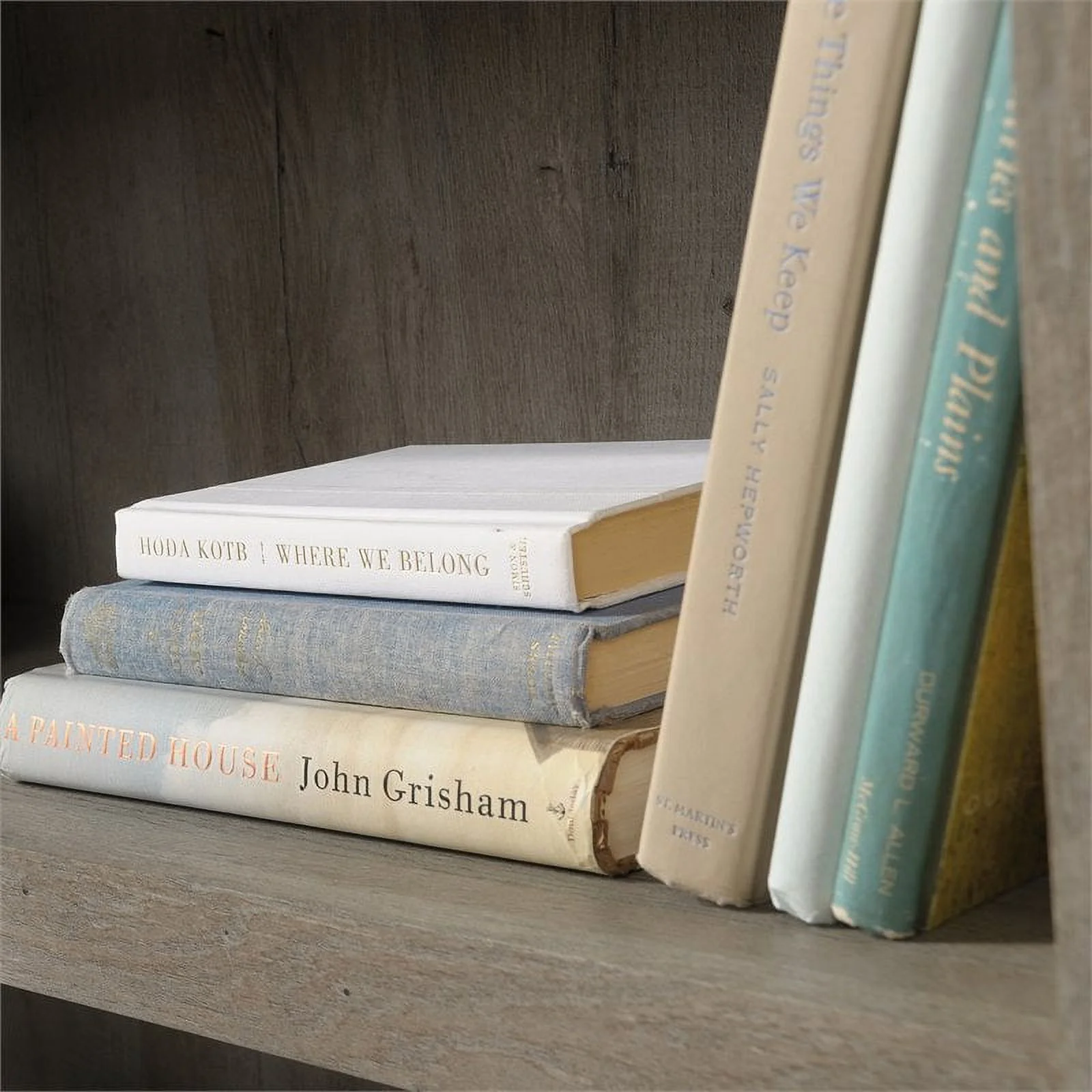 Home Square 3 Piece Set with 3-Shelf Bookcase L-Shape Computer Desk Coffee Table