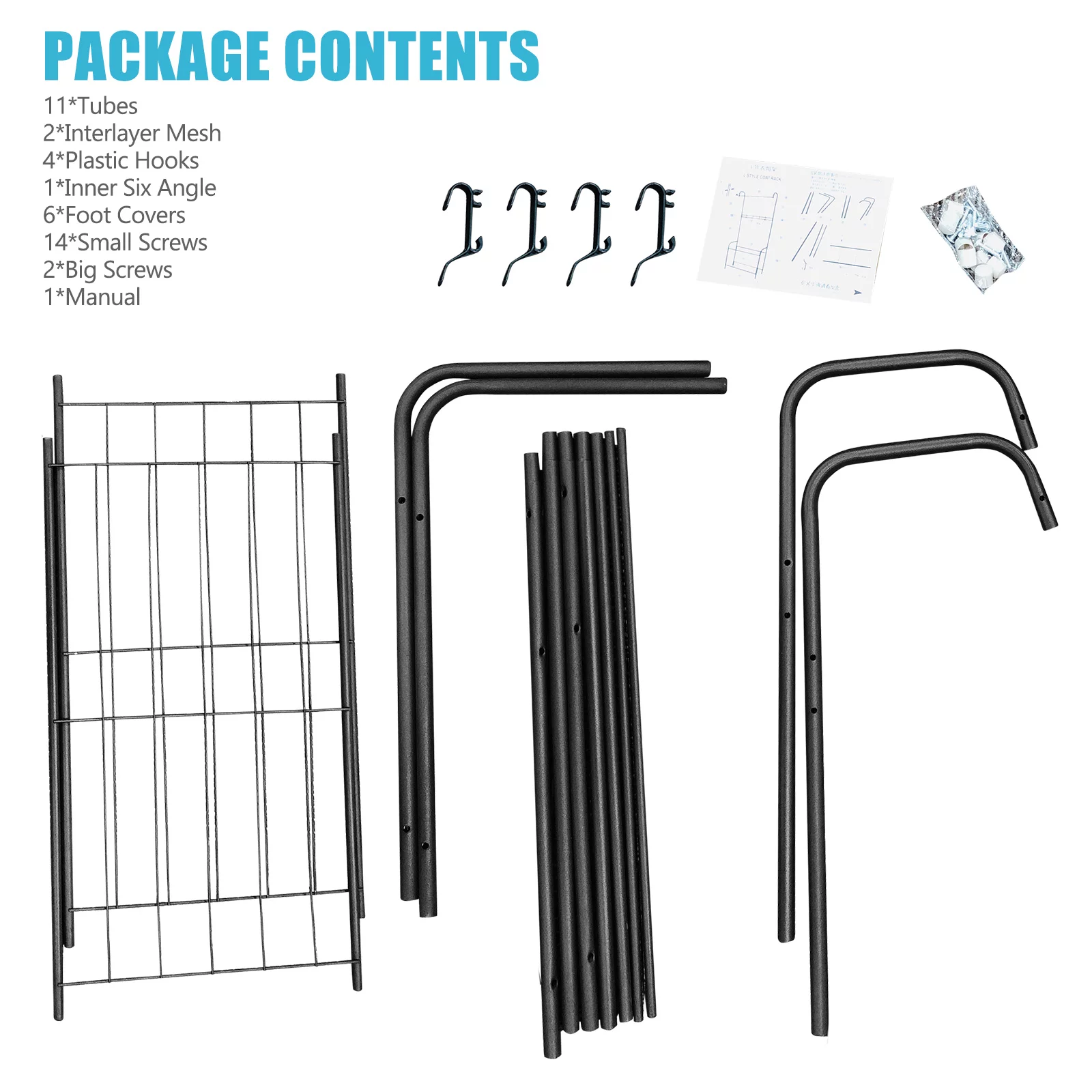 Hall Tree Entryway Coat Rack, 3 in 1 Entryway Bench Coat Rack Freestanding Shoe Rack Bench, Multifunction Mudroom Bench, Metal Hall Tree Storage Organizer Shelf Clothes Stand