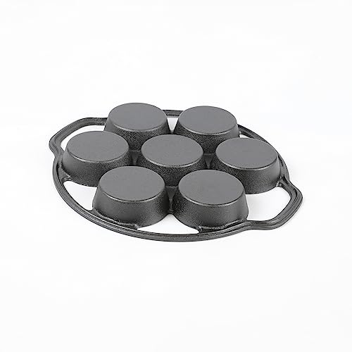 Cast Iron Fried Egg Pan biscuit muffins and scones cake Pan With 7-Mold Design