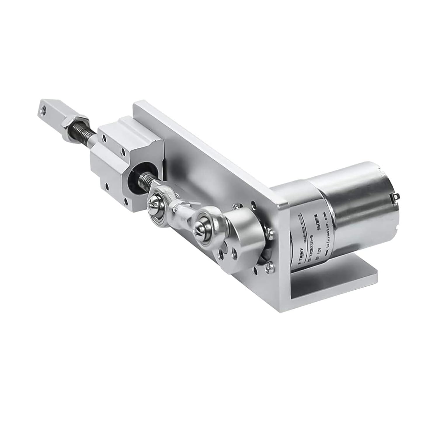 DIY Reciprocating Cycle Linear Actuator Stroke with DC Small Gear Electric Motor, 60RPM, Adjustable Stroke 12/16/20mm, Adjustable Telescopic DIY Motor, for DIY Design, Shale Shaker