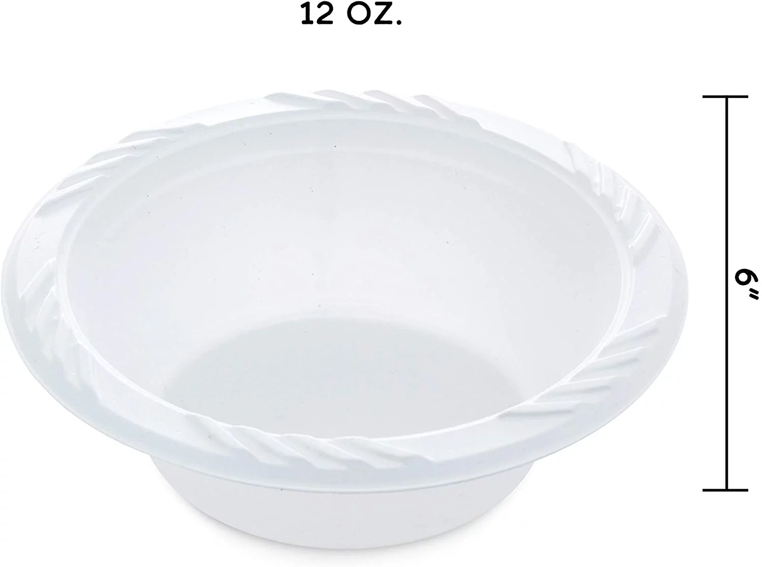 VeZee's Medium Weight White Disposable 12 oz. Plastic Soup Bowls for Elegant Parties, Hotel, Resturants & Home Use|800CT