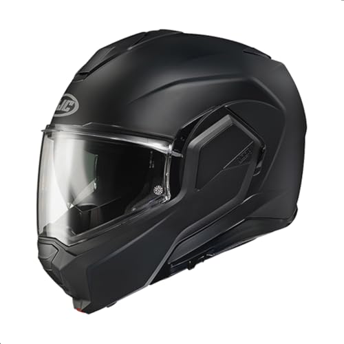HJC i100 Solid Modular Motorcycle Helmet with HJ-36 Pinlock Shield, DOT Approved (Semi Flat Titanium, Large)