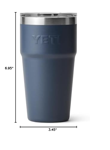 YETI Rambler 20 oz Stackable Tumbler, Stainless Steel, Vacuum Insulated with MagSlider Lid