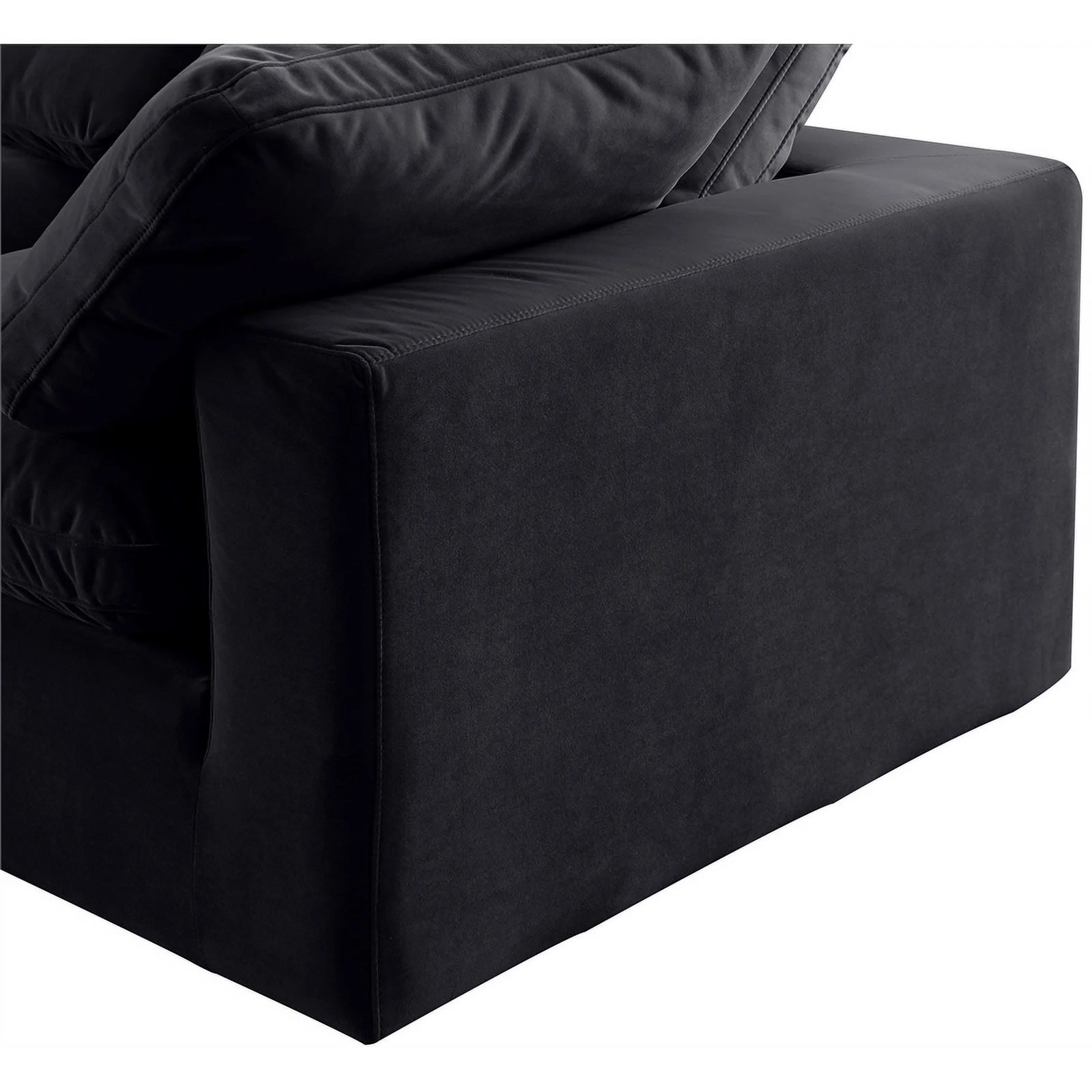Meridian Furniture Comfy Black Velvet Modular Sectional