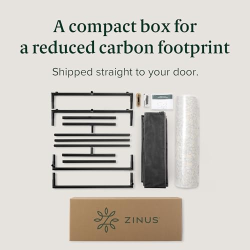 ZINUS Aidan Sling Accent Chair, Metal Framed Armchair with Shredded Foam Cushioning, Black