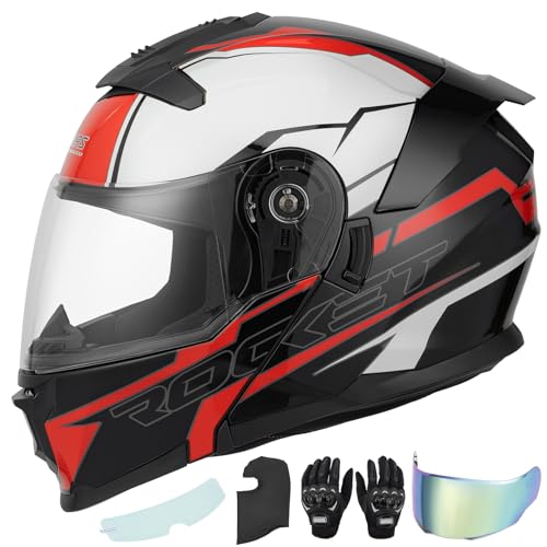 Modular Motorcycle Helmets Full Face Flip up Street Bike Motorcycle Helmet for Unisex Adult Model 912
