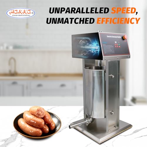 Electric Sausage Stuffer Machine - Hakka Sausage Stuffer, Precision Craftsmanship, Fast Electric Sausage Filling Machine, 20L/44LB