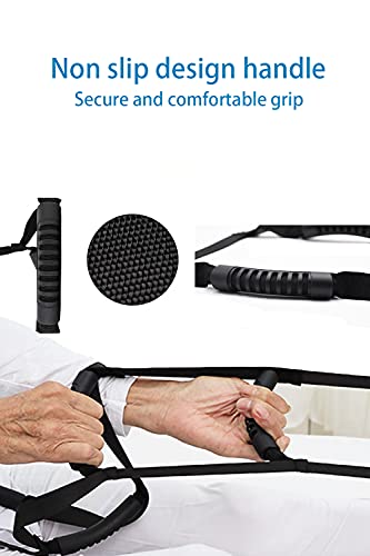 Healthman Bed Ladder Assist with Hard Handle,Sit Up Helper with Adjustable Length-Pull Up Rope Ladder (Five Handle)