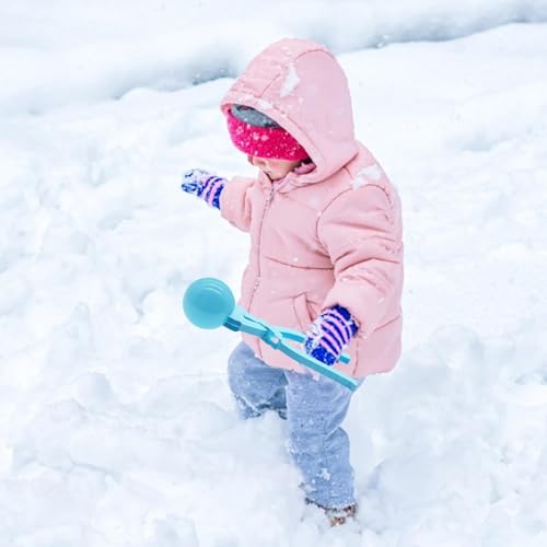 4 PCS/Set Snowball Maker Clips, Round Plastic Snowball Shaper Molds Clamp for Winter, Outdoor Snow Ball Fights Game Tool for Kids Adults Family Couple Friend Outside Snow Games (4-Color)