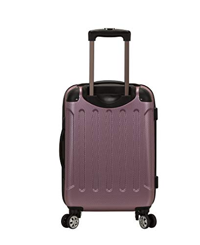 Rockland London Hardside Expandable Luggage with Spinner Wheels, Pink, Carry-On 20-Inch