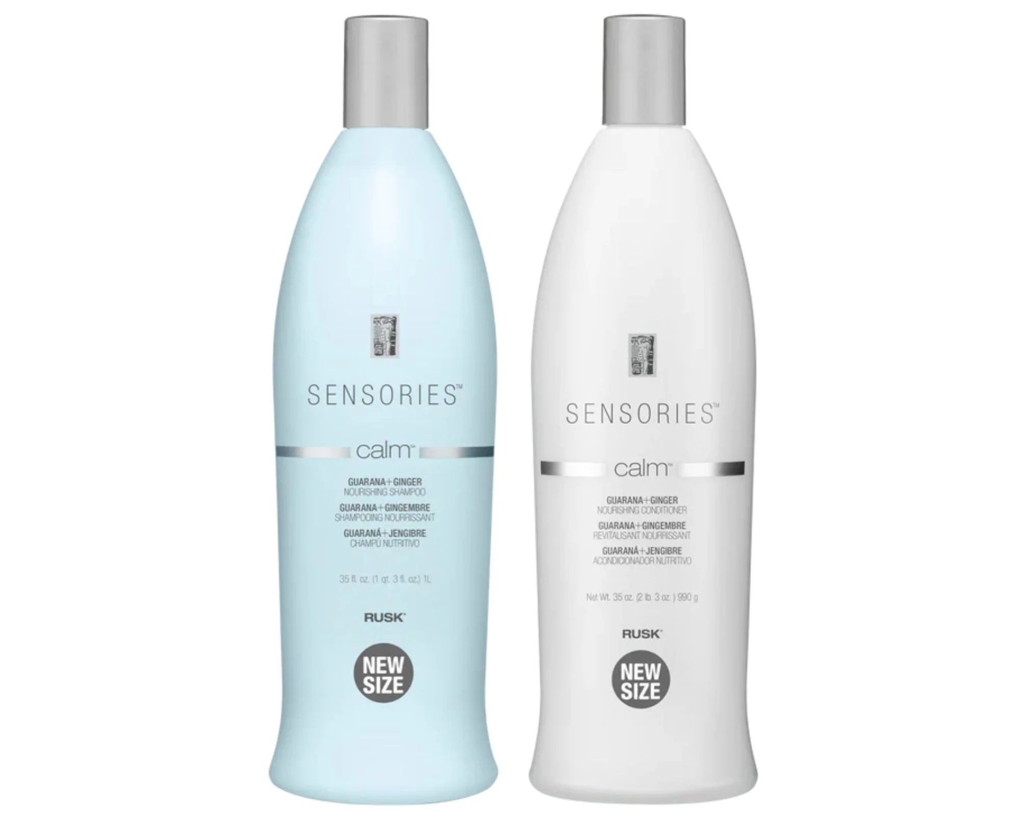 RUSK Sensories Calm Conditioner and Shampoo 35oz - Guarana&Ginger ( Combo Pack )