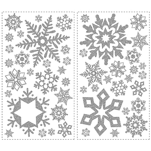 RoomMates RMK1413SCS Glitter Snowflakes Peel and Stick Wall Decals