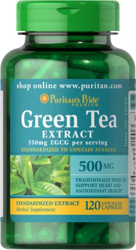 Puritan's Pride Green Tea Standardized Extract 315 Mg Capsules, 200 Count