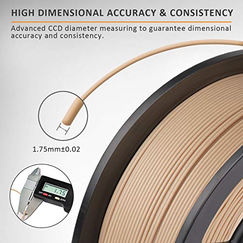 SUNLU Real Wood Fiber PLA Filament, Neatly Wound 1.75mm Dimensional Accuracy +/- 0.03mm, Fit Most FDM 3D Printers, 4kg in Total, 1kg per Spool, 4 Pack,（Wood+Fiber Cherry+Fiber Maple+Fiber Walnut）
