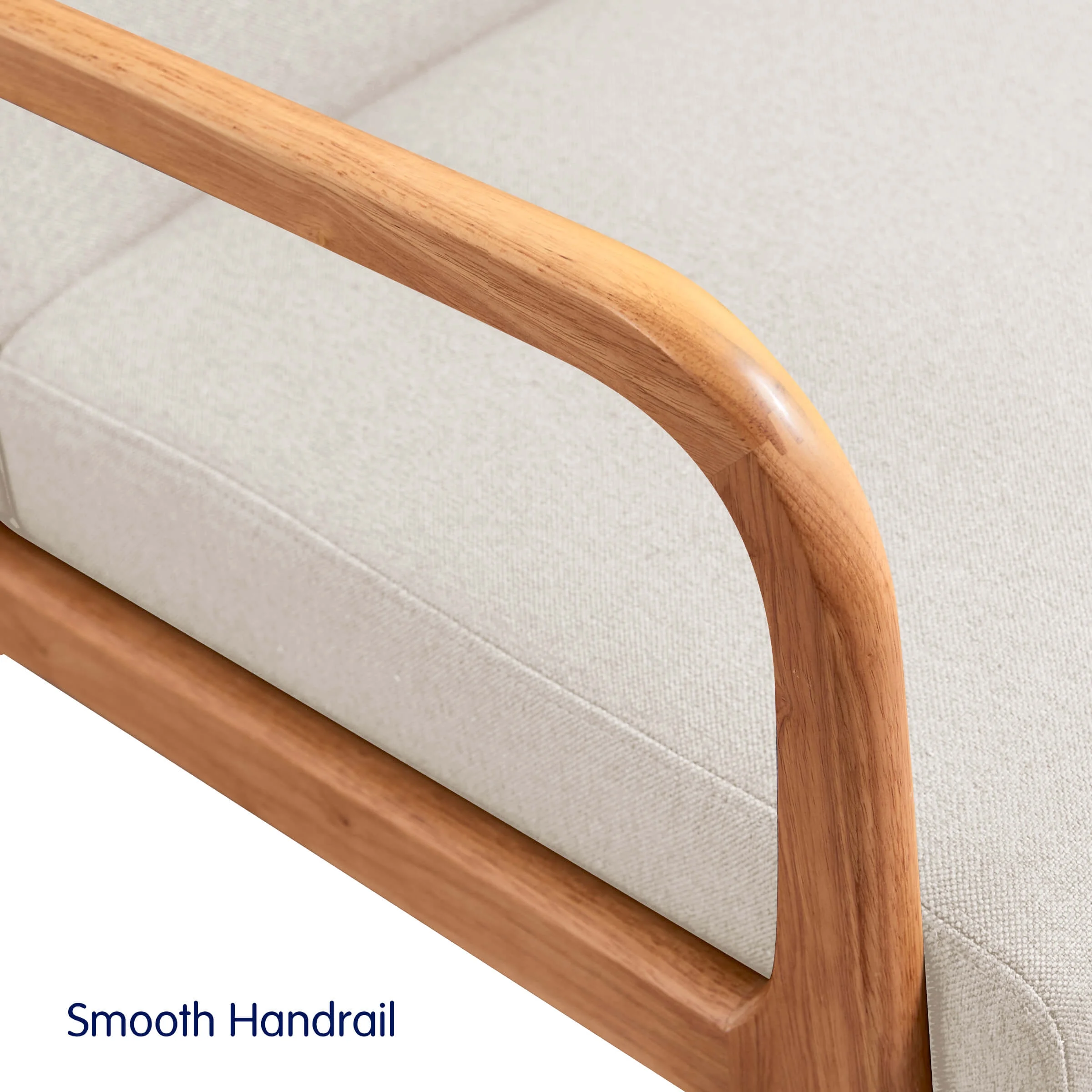 Subrtex Modern Accent Chair Linen Upholstered Arm Chairs with Solid Wood Frame, Beige