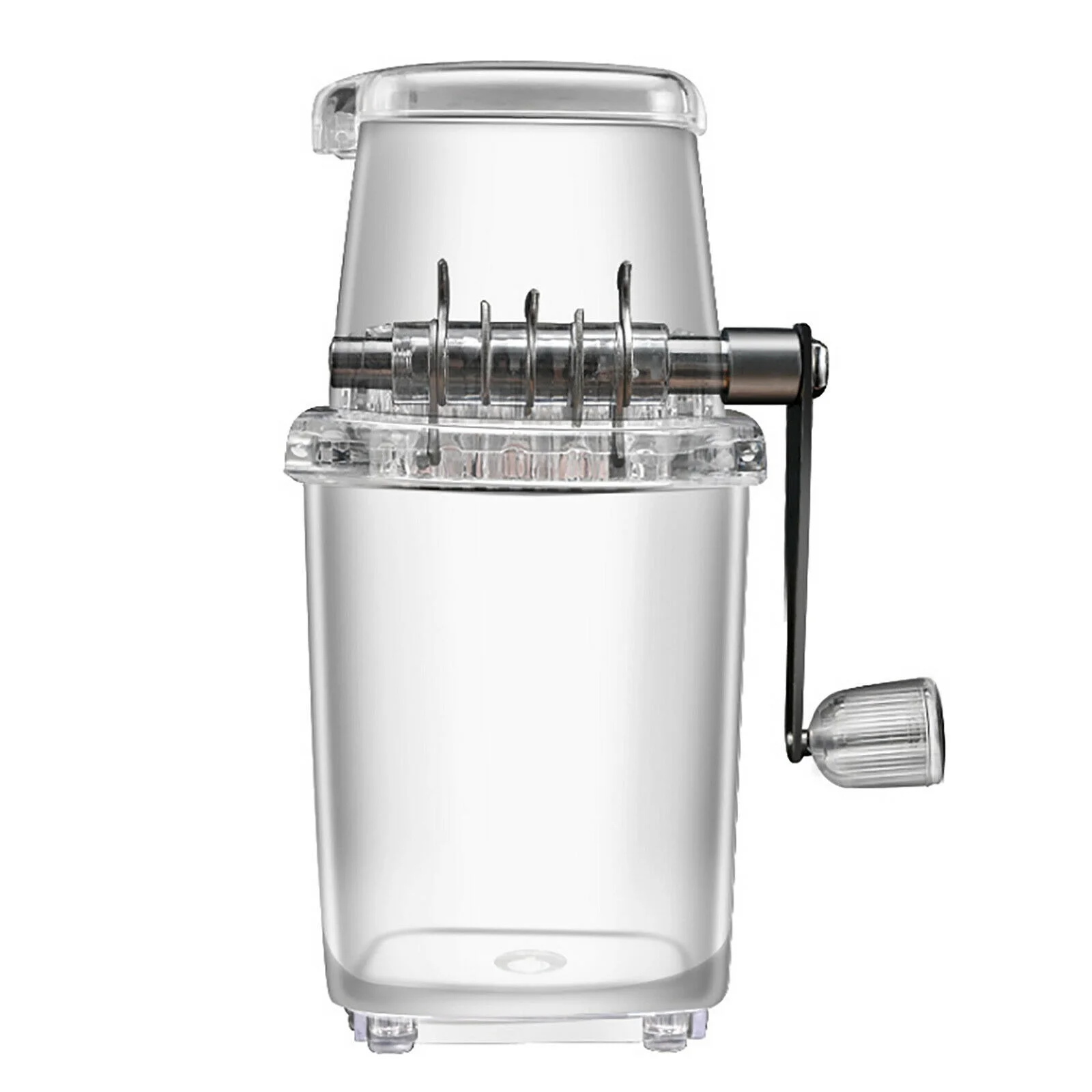 Snow Cone Maker Grinder Manual Ice Crusher Shaver with 4 Rubber Ant-skid Knobs Suitable for Party Household Bar Making Drink