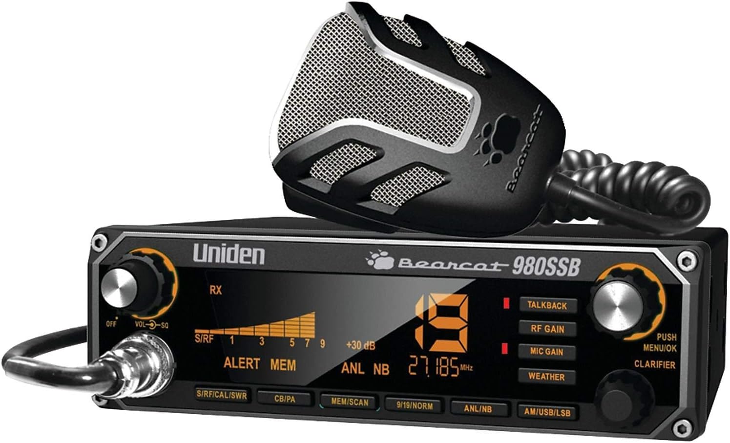Uniden Bearcat 980 40-Channel SSB CB Radio with 7-Color Digital Display