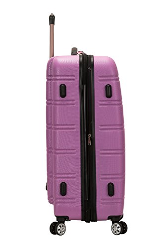 Rockland Melbourne Hardside Expandable Luggage with Spinner Wheels, Blue, Checked Large 28