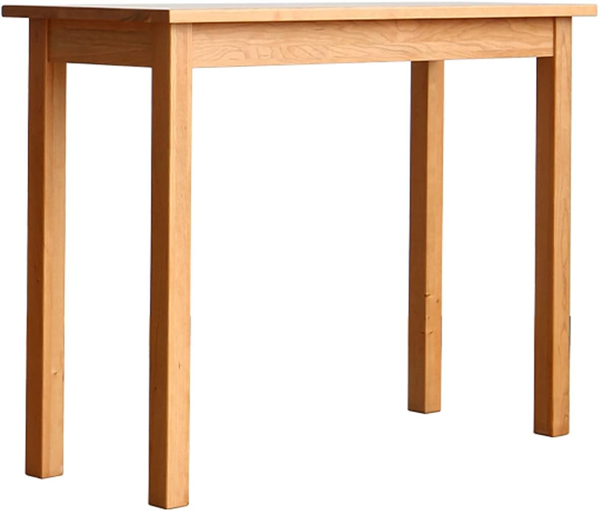 Computer Desk Home Narrow Wooden Desk 1.0/1.2/1.4 Meters Window Table Stable Writing Study Desk Simple Square Leg Cherry Wood Desk, Easy to Install Home Office Desks Pc Table ()