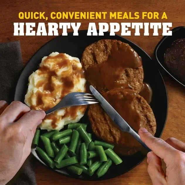 Hungry-Man Salisbury Steak Frozen Dinner, 16 oz - Pack of 8