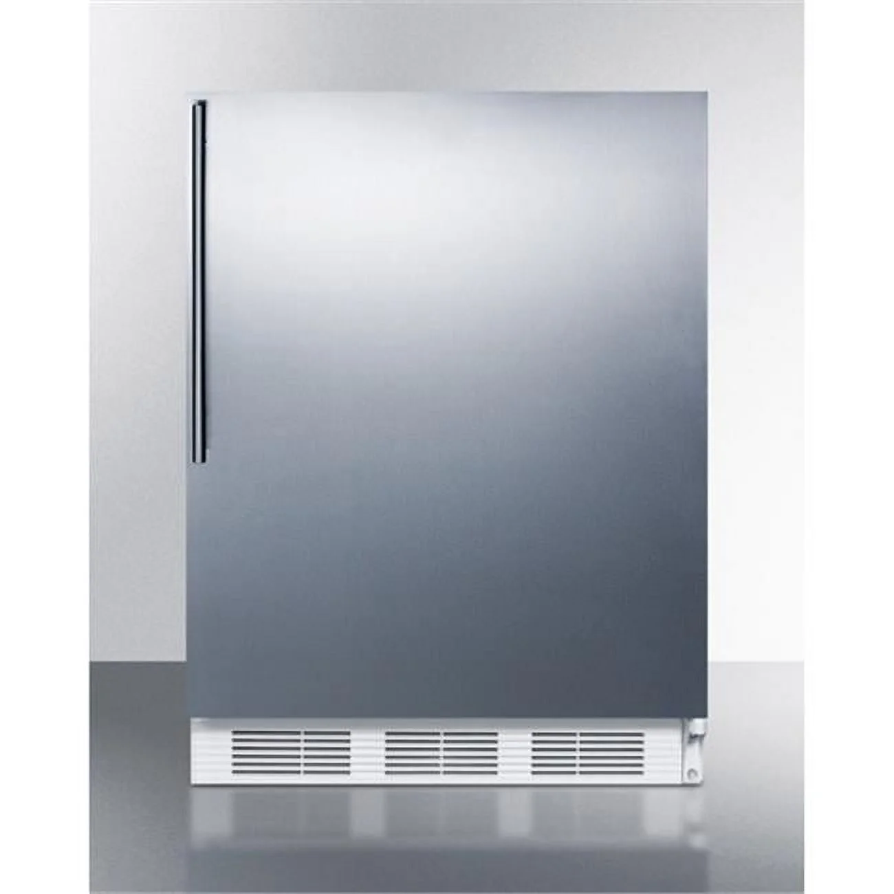 33.25 x 23.63 x 23 in. Built-In Undercounter Refrigerator-Freezer, White Cabinet