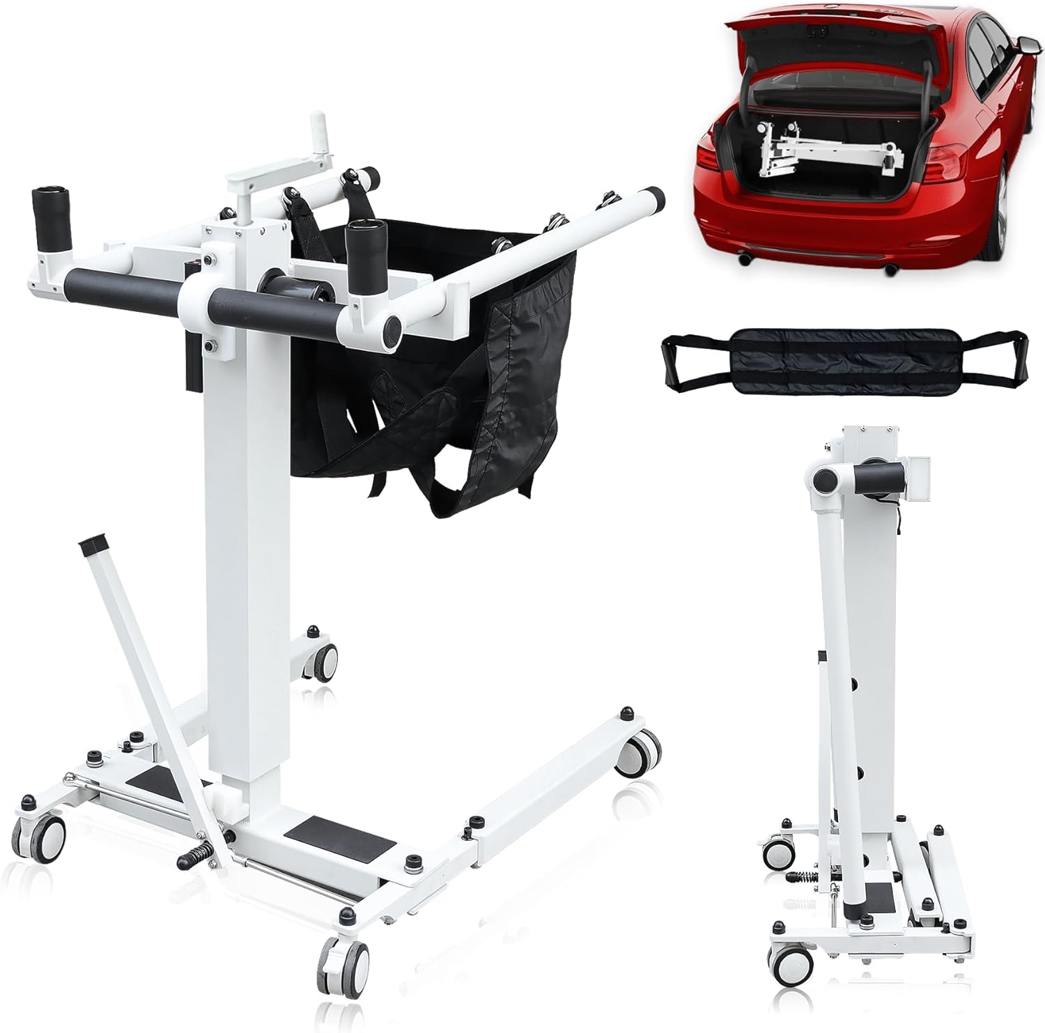 Manual Plus Electric Patient Lift Transfer Chair，Wheelchair to Car Transfer Devices,Electric Patient Transfer Lift Chair Transfer Chairs for Seniors,Wheelchair Lifts for Home Patient Lift