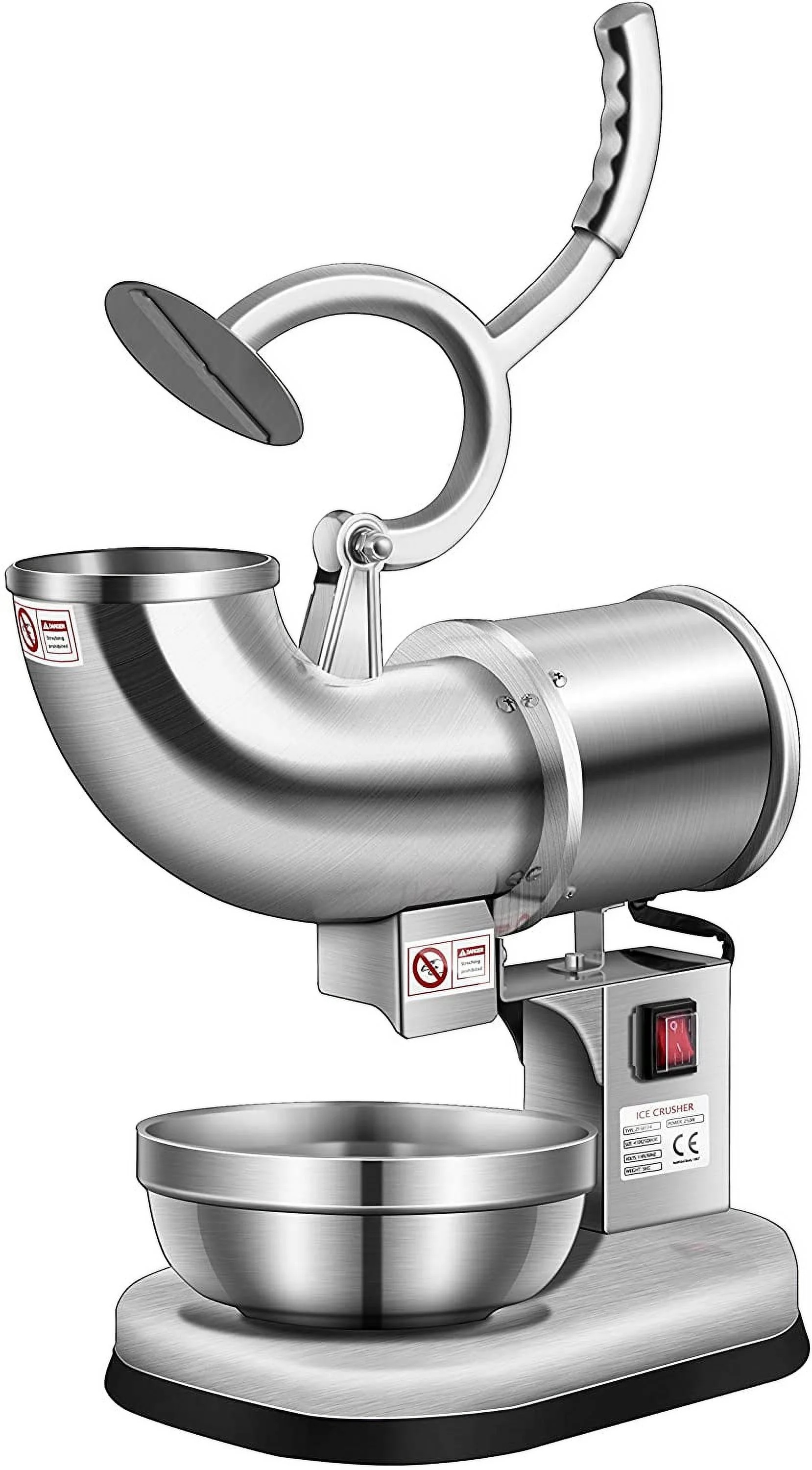 VIVOHOME Electric Dual Blades Ice Crusher Shaver Snow Cone Maker Machine Silver 440lbs/hr for Home and Commercial Use