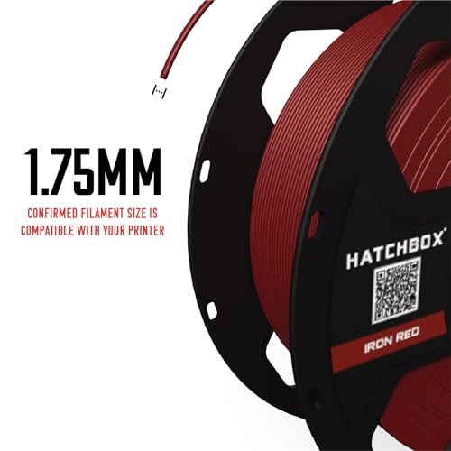 HATCHBOX 1.75mm Black PLA 3D Printer Filament, 1 KG Spool, Dimensional Accuracy +/- 0.03 mm, 3D Printing Filament