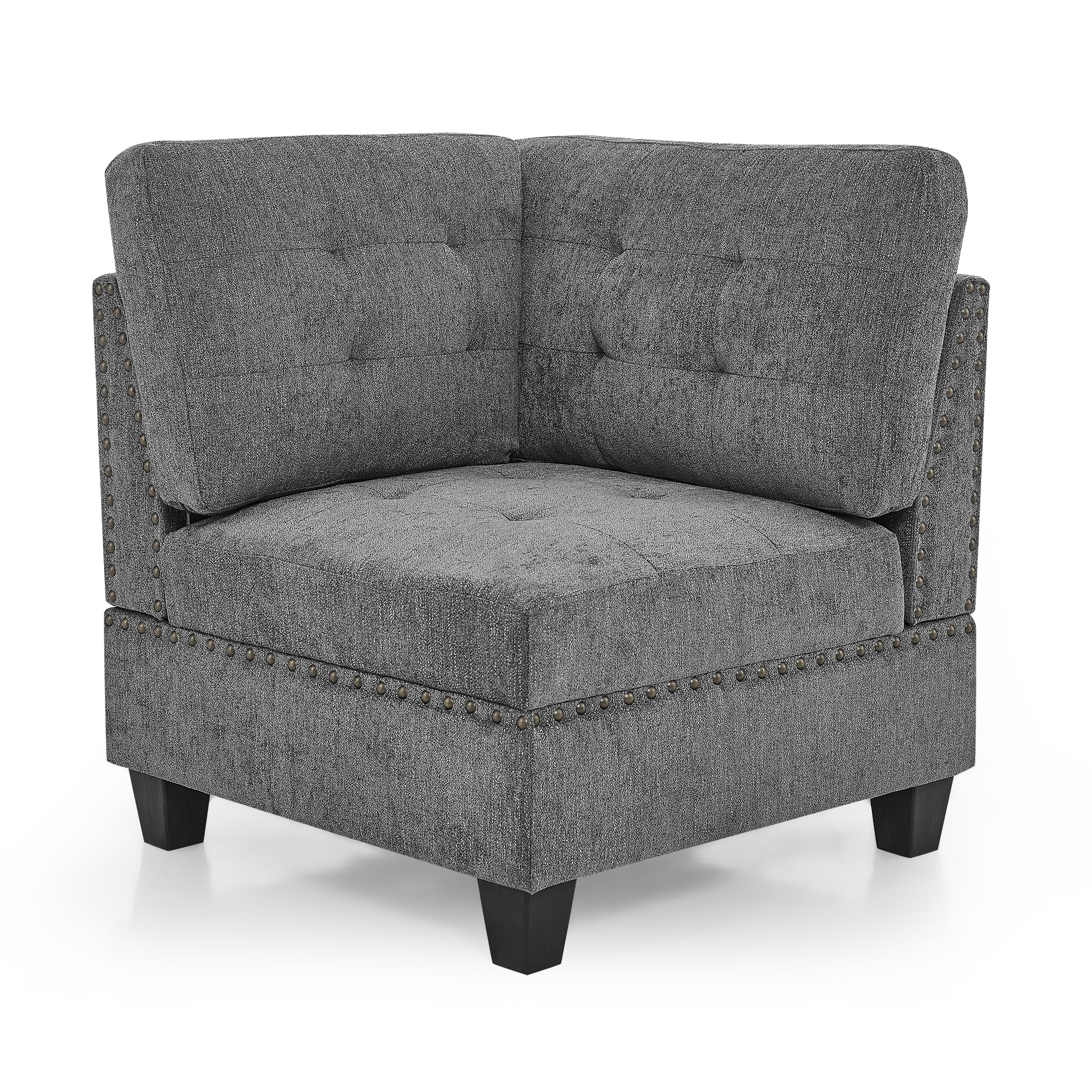 Corner Sofa for Modular Sectional，Grey Chenille （31.5“x31.5”x36.5“）