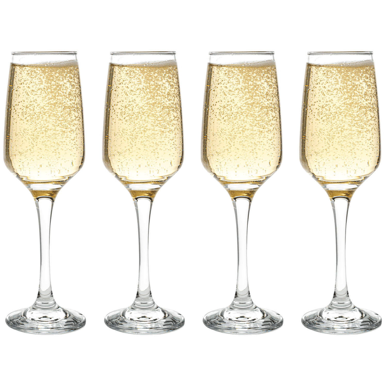 Vikko Champagne Flutes, 7.4 Ounce Toasting Champagne Flute, Crystal Clear Champagne Glasses, Set of 4 Elegant Sparkling Wine Glasses