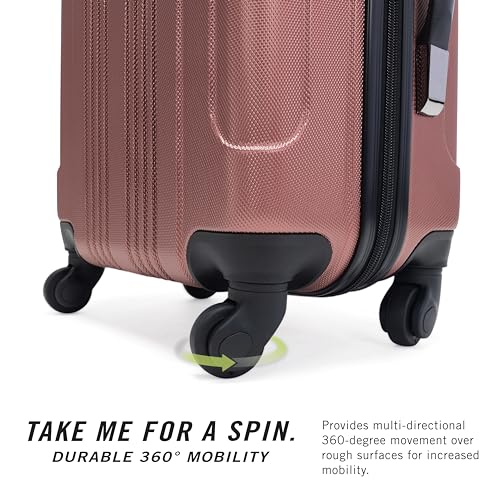 Kenneth Cole REACTION Out of Bounds Lightweight Hardshell 4-Wheel Spinner Luggage, Cobalt Blue, 20-Inch Carry On