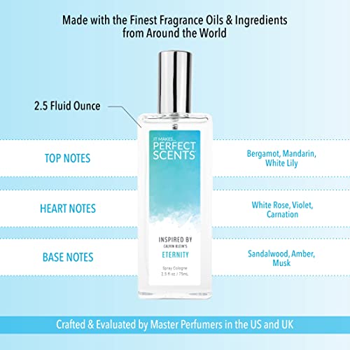 Perfect Scents Fragrances | Eternity | Women’s Eau de Toilette | Vegan, Paraben Free | Never Tested on Animals | 2.5 Fluid Ounces White (Pack of 1)