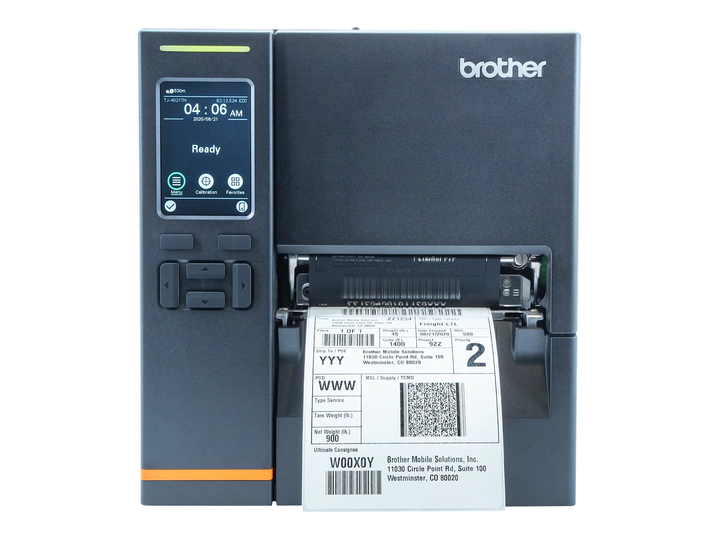 Brother Mobile Solutions TJ4121TNWC 4.7 in. 300 DPI & 7 IPS Titan Industrial Printer with Cutter, TT - Color Touch Panel - WLAN, LAN, USB, HOST-USB & SER