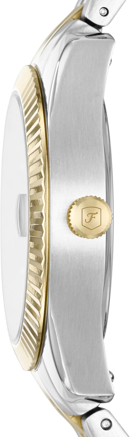 Fossil Women's Scarlette Mini Quartz Stainless Steel Three-Hand Watch, Color: Gold/Silver (Model: ES4949)