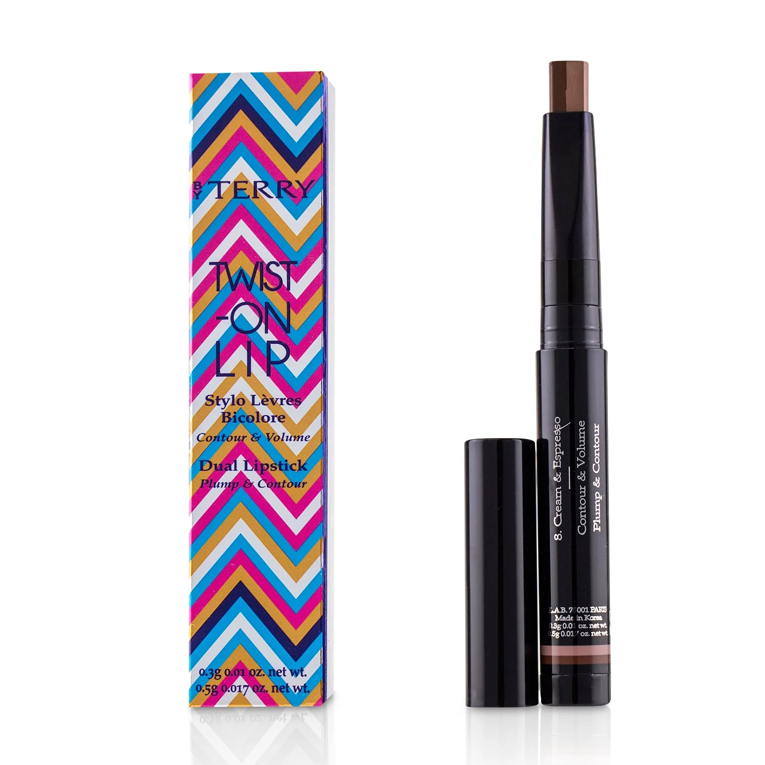 By Terry Twist On Lip Dual Lipstick - # 8 Cream & Espresso  0.8g/0.027oz